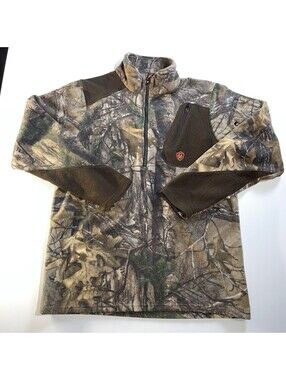 Game Winner Realtree Camo Fleece Pullover Jacket Mens Medium 1/4 Zip Hunting